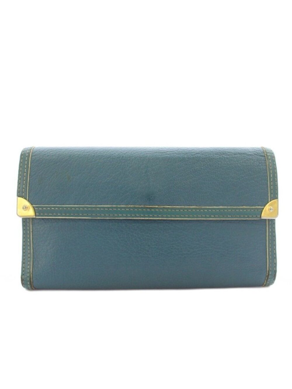 Louis Vuitton Porte Tresor International Wallet Trifold Leather Light Blue